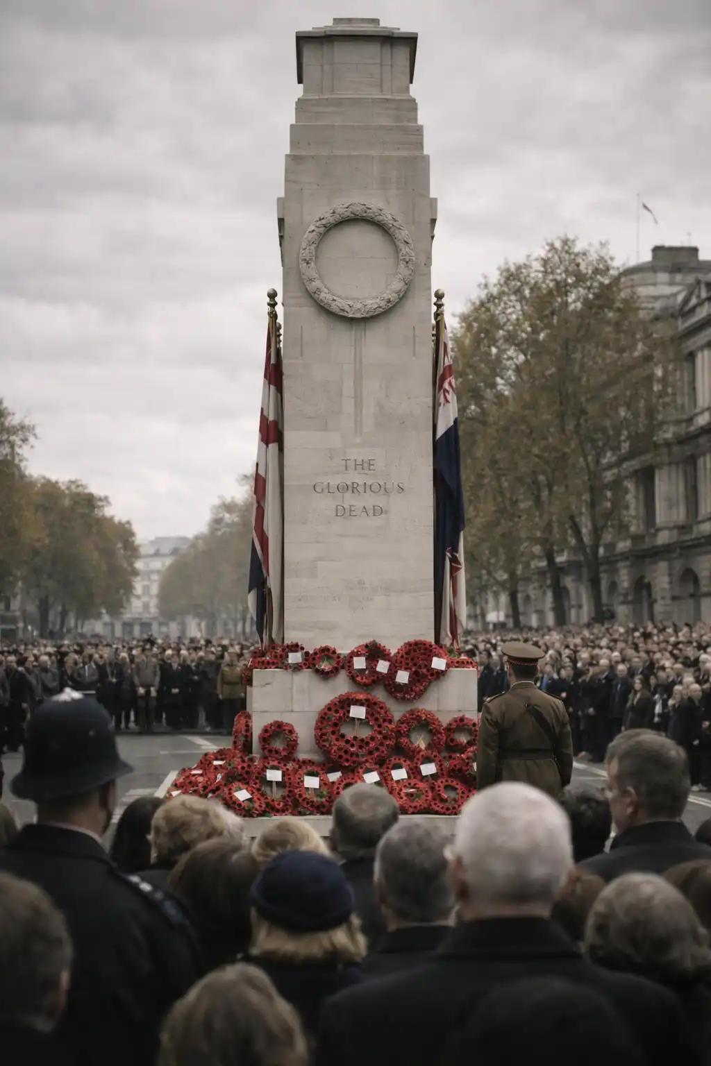 The Cenotaph in Whitehall is the UK’s main war memorial. It is the focal point of Remembrance Sunday, honouring those who died in the First and Second World Wars and later conflicts.
