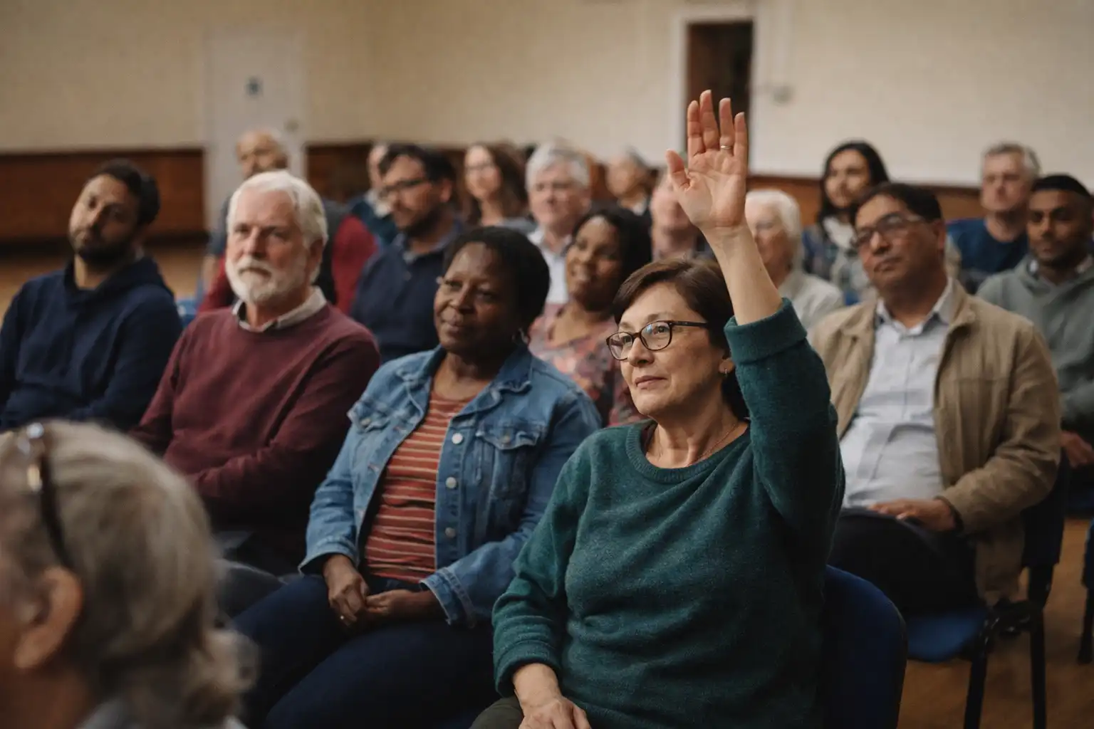Citizens in the UK take part in democracy by voting in elections and engaging in public discussions, ensuring the government remains accountable.